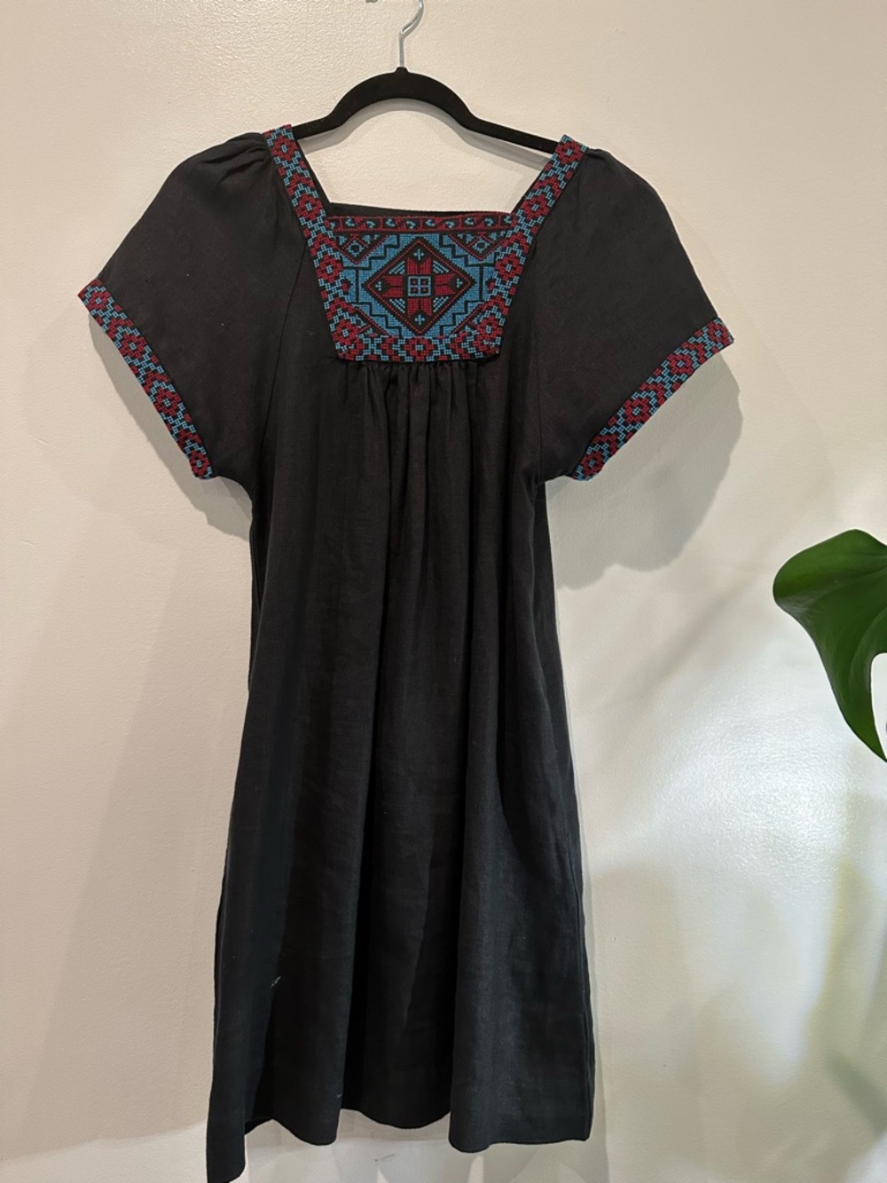 Madewell Black Knit Top with Navy Brand Tag